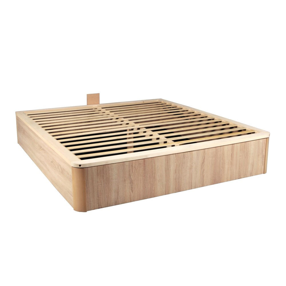 KASTENBETT VERSO mit Lattenrost / 160x200 cm - Eiche Hell Dekor - Sonoma Eiche, Holzwerkstoff (160/200cm) - Weber Industries