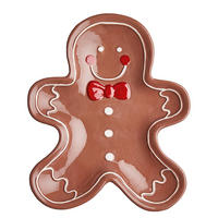 DEKO-TELLER Sweet X-Mas Lebkuchenmann - Braun, Stein (0.3cm) - Butlers