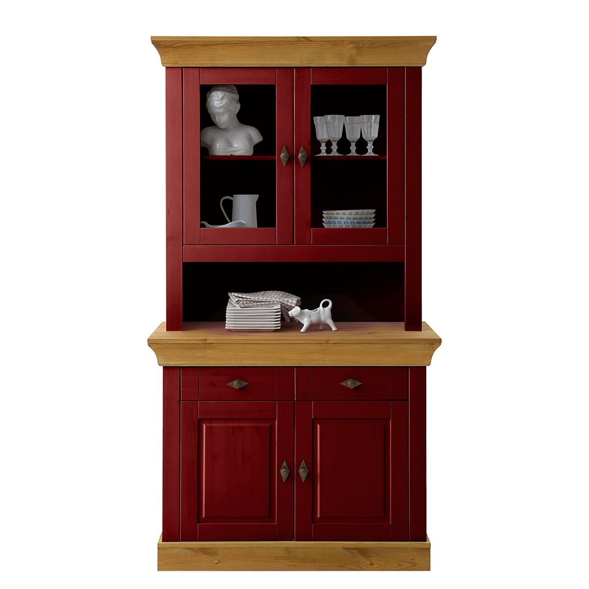BUFFET - Kiefer massiv - Kieferfarben, Holz/Holzwerkstoff (108/197/45cm) - home24