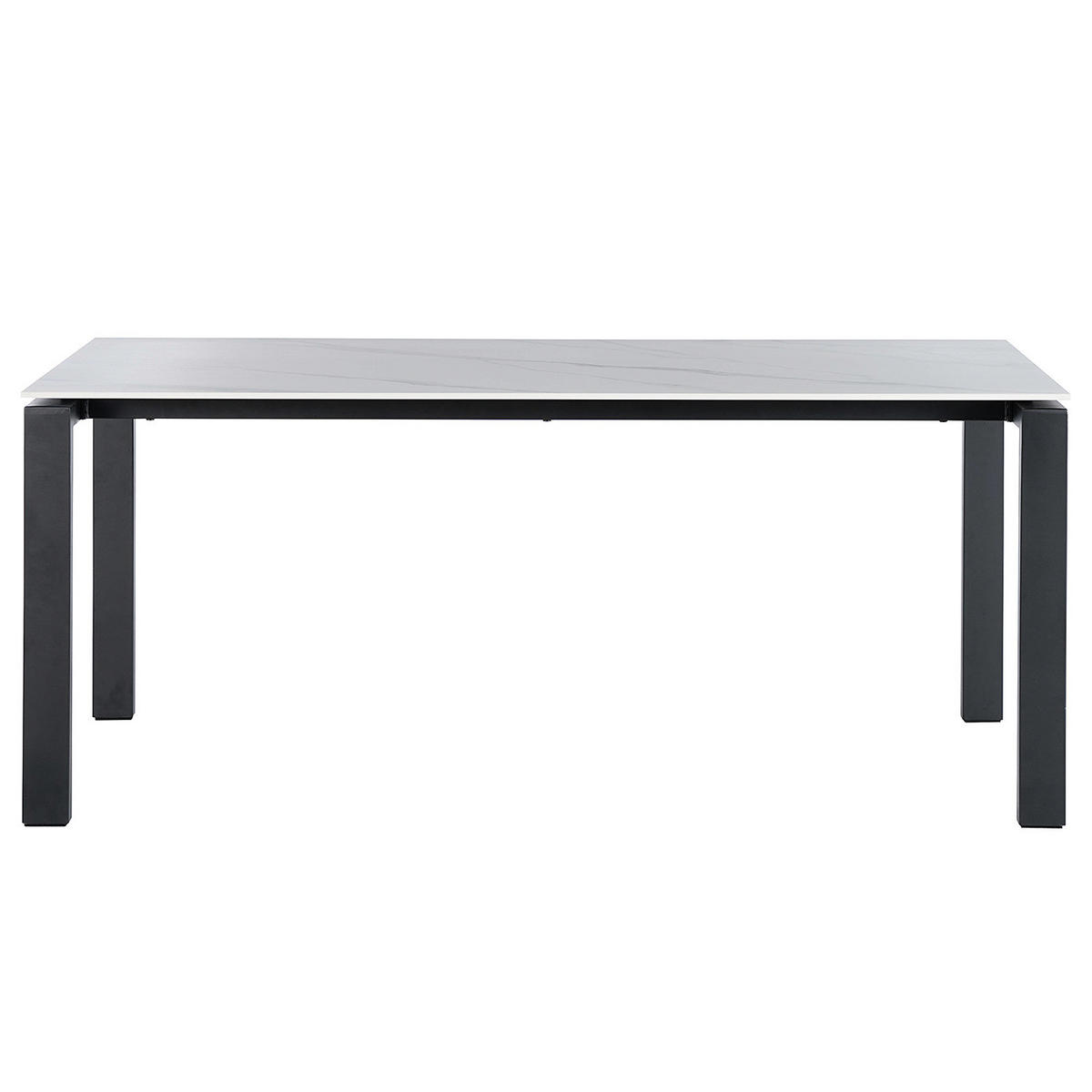 ESSTISCH in Marmoroptik - Keramik / Metall - Weiß, Keramik (90/180/76cm) - home24