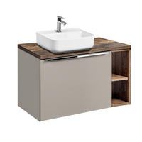 BADMÖBEL-SET 4-TLG. Puebla-56 - Beige, Holzwerkstoff (80/63/46cm) - Lomado