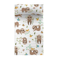 TAGESDECKE happy sloth 180x260 cm (bett 80/90/105) mehrfarbig - Multicolor, Textil (180/260cm) - Happy Friday