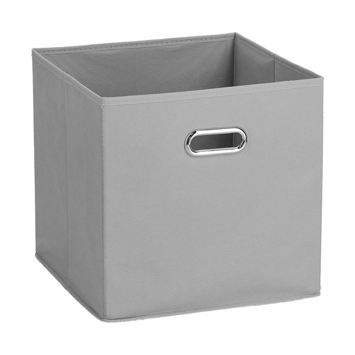 AUFBEWAHRUNGSBOXEN mit Griff, 12 Stück - Vlies, Grau - Grau, Textil (32/32cm) - Zeller Present