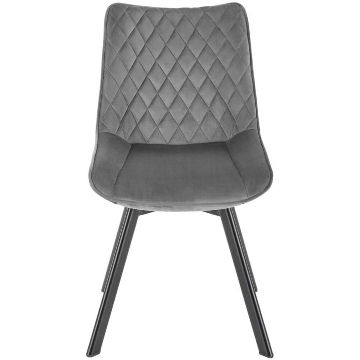 STUHL LUXI K520 - Schwarz/Grau, Holzwerkstoff/Metall (46/80/47cm) - Meblini