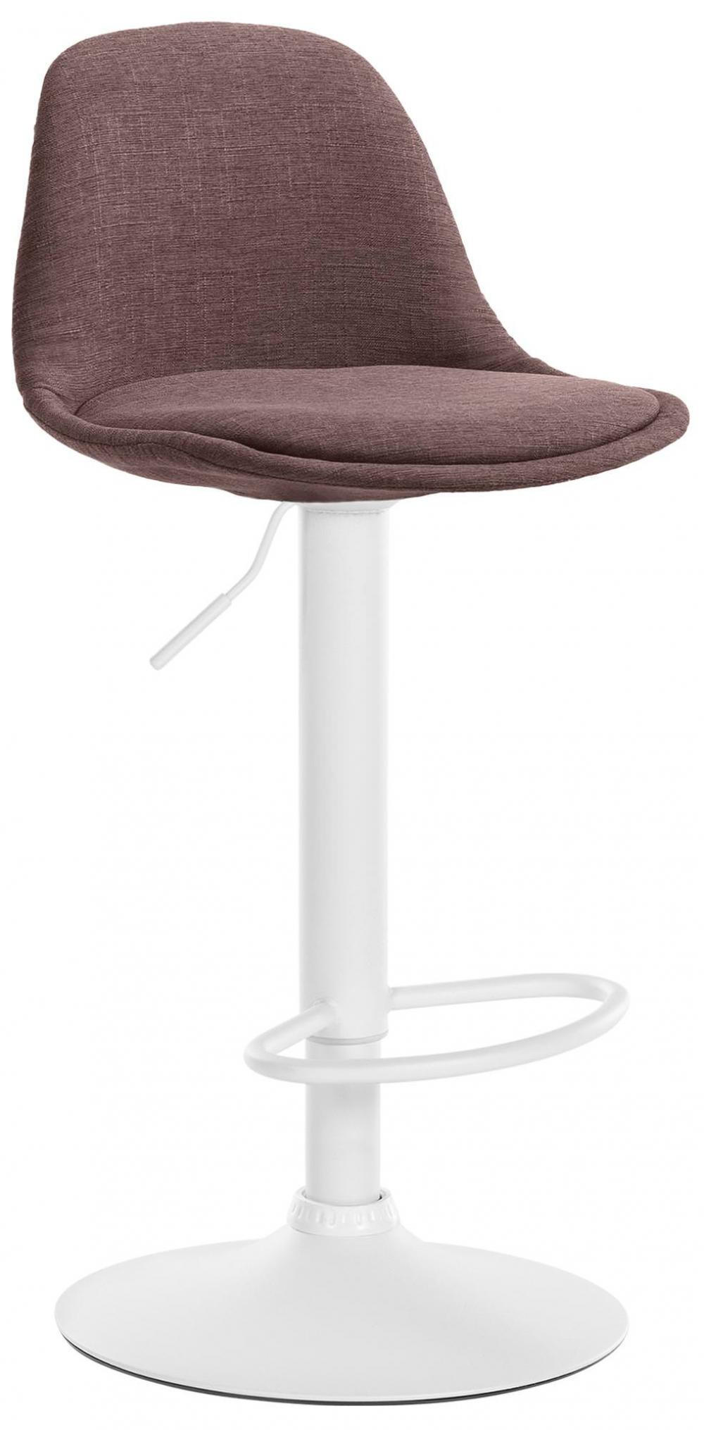 BARHOCKER Stoff braun - Weiß/Braun, Textil/Metall (39/82/43cm) - CLP