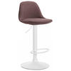 BARHOCKER Stoff braun - Weiß/Braun, Textil/Metall (39/82/43cm) - CLP