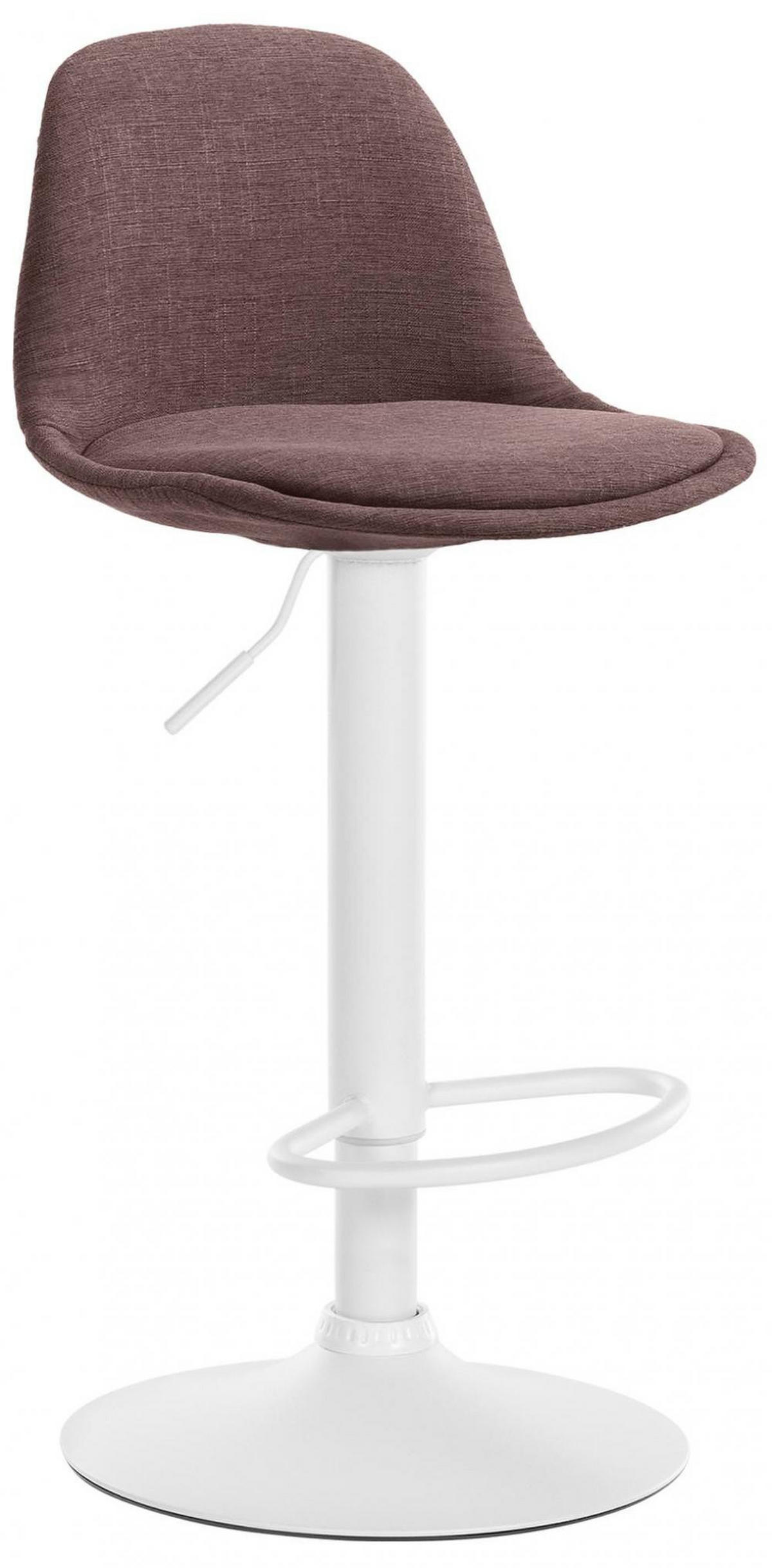BARHOCKER Stoff braun - Weiß/Braun, Textil/Metall (39/82/43cm) - CLP