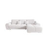 ECKSOFA BEGA L Rechts ARAGON 01 mit Schlaffunktion - Weiß, Textil (289/185cm) - Bedante