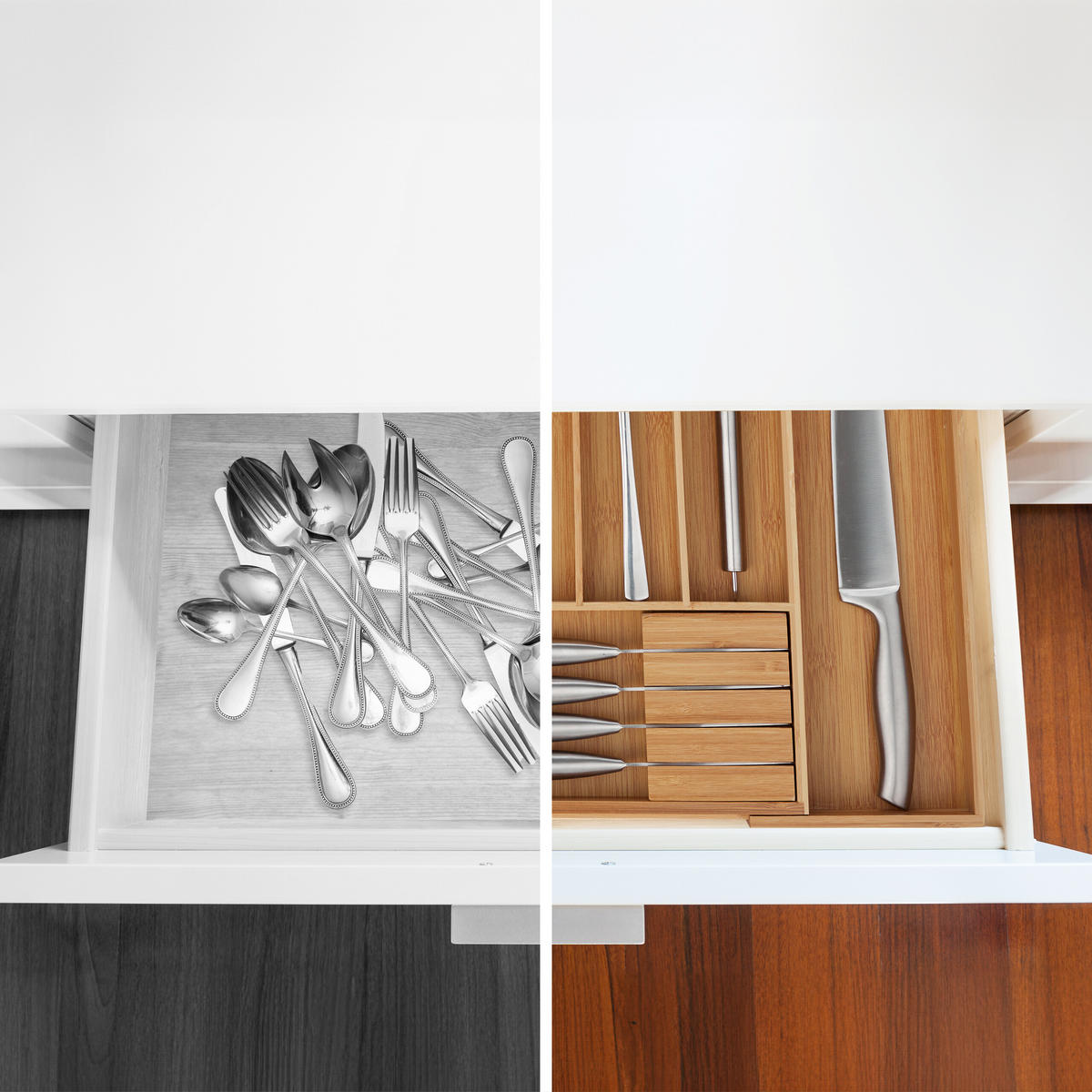 BESTECKKASTEN - Hellbraun, Holz/Holzwerkstoff (55/5/44.5cm) - Relaxdays