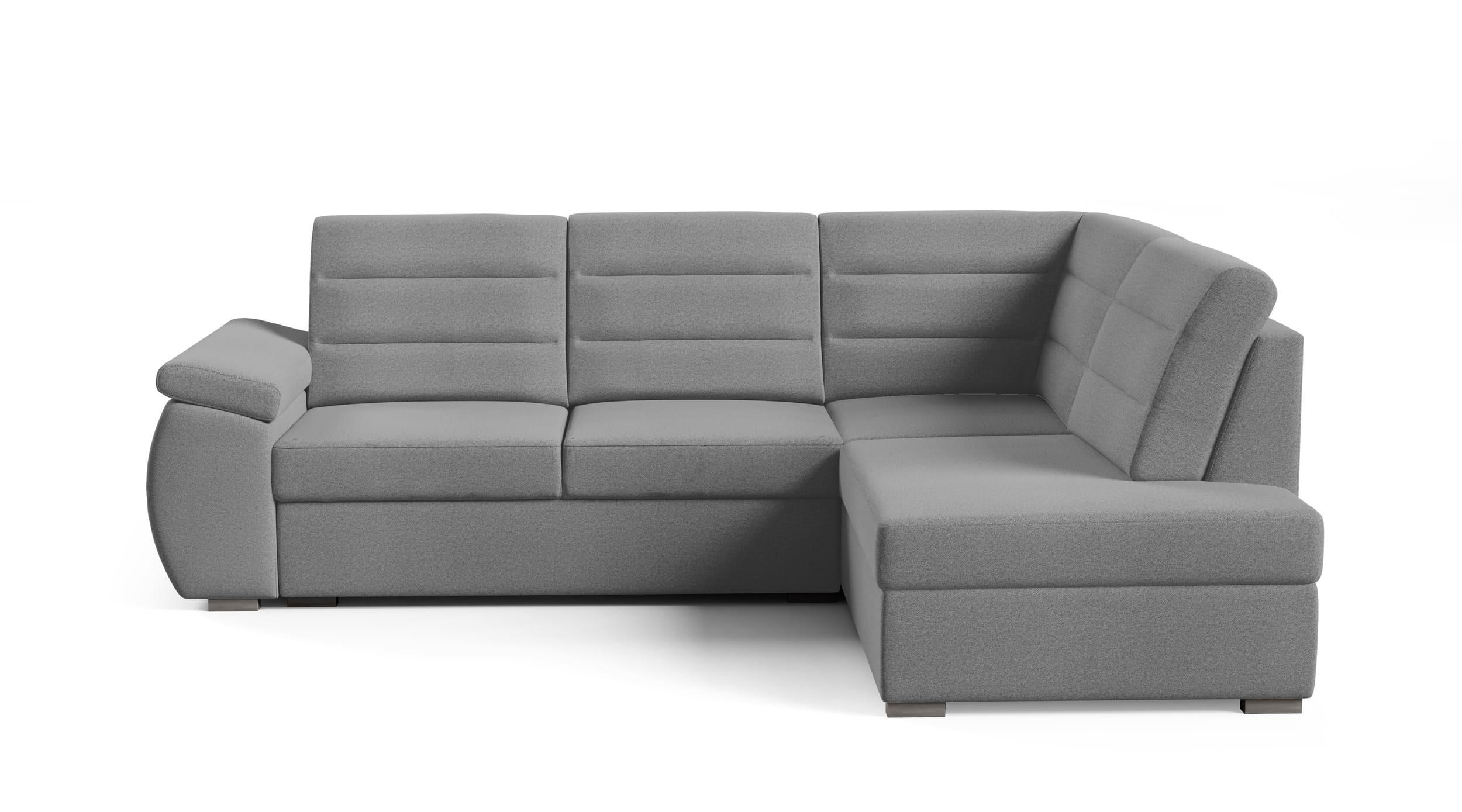 ECKSCHLAFSOFA - Ecksofa Gardenia - Dunkelgrau -Rechts - Dunkelgrau, Holzwerkstoff (264/190cm) - Möblo