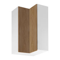 ECKHÄNGESCHRANK G60N2 – Sorento Weiß Sonoma Eiche – L-Form für den Innenwinkel – Weiß / Sonoma Eiche - Weiß/Sonoma Eiche, Holzwerkstoff (60/100/60cm) - ROYAL24_MARKT