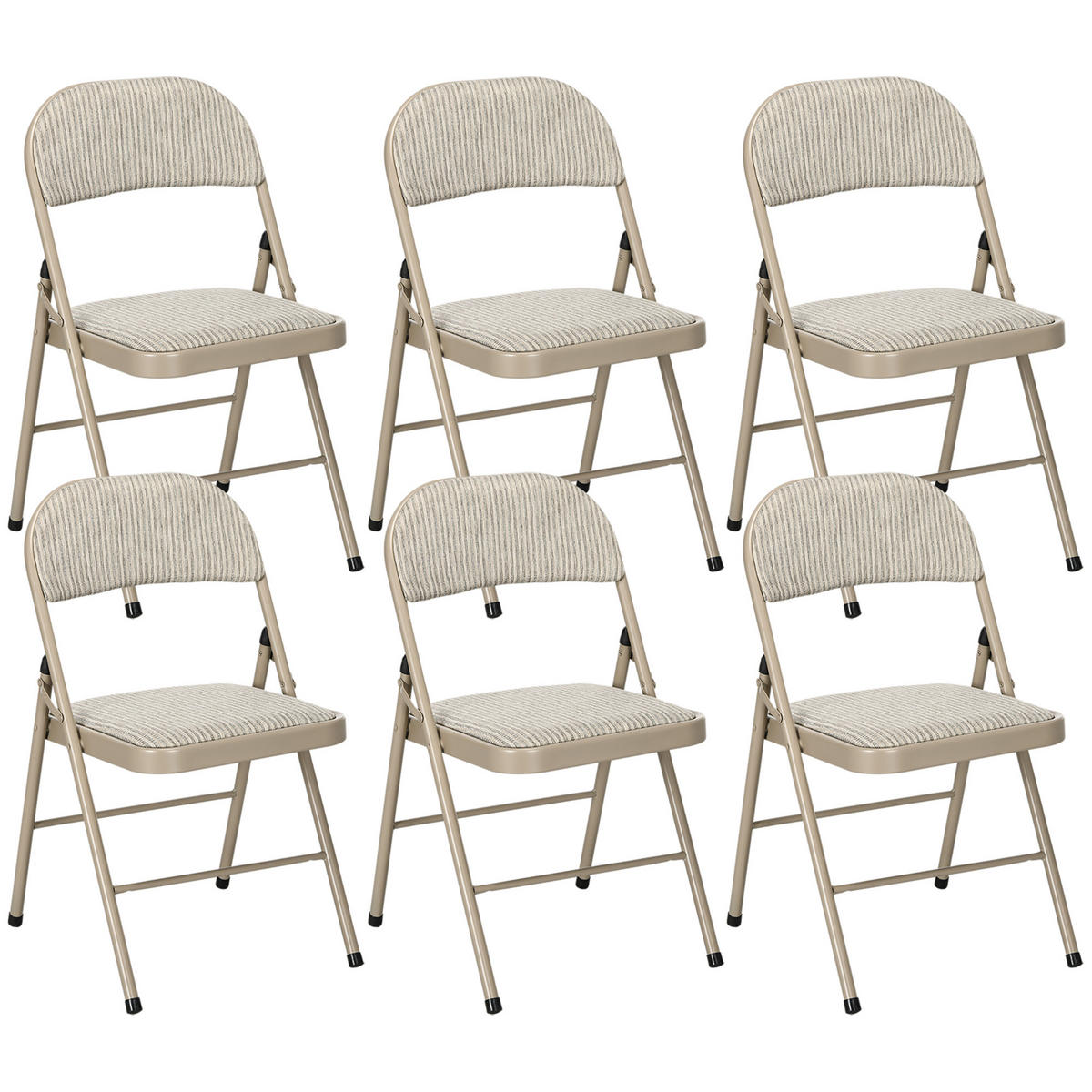 KLAPPSESSEL Beige 6 Stück - Beige, Naturmaterialien (45/78/46cm) - GiPP