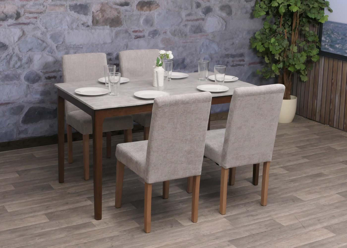 ESSZIMMERSTUHL Hellgrau 4er-Set - Hellgrau, Textil (42/90/50cm) - MCW
