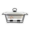 AUFLAUFFORM Modern Kitchen Weiß Gold 36/23/12 cm Keramik - Goldfarben/Weiß, Keramik (23/12/36cm) - Mondex