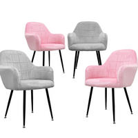 ESSZIMMERSTUHL Samt Multicolor 4er Set - Multicolor, Textil (43/83/44cm) - ECD-Germany