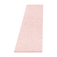 TEPPICH Kurzflor Unifarben Polypropylen saugroboter Wohnzimmer Rosa Läufer 80x250 - Rosa, Textil (80/250cm) - KADIMA DESIGN