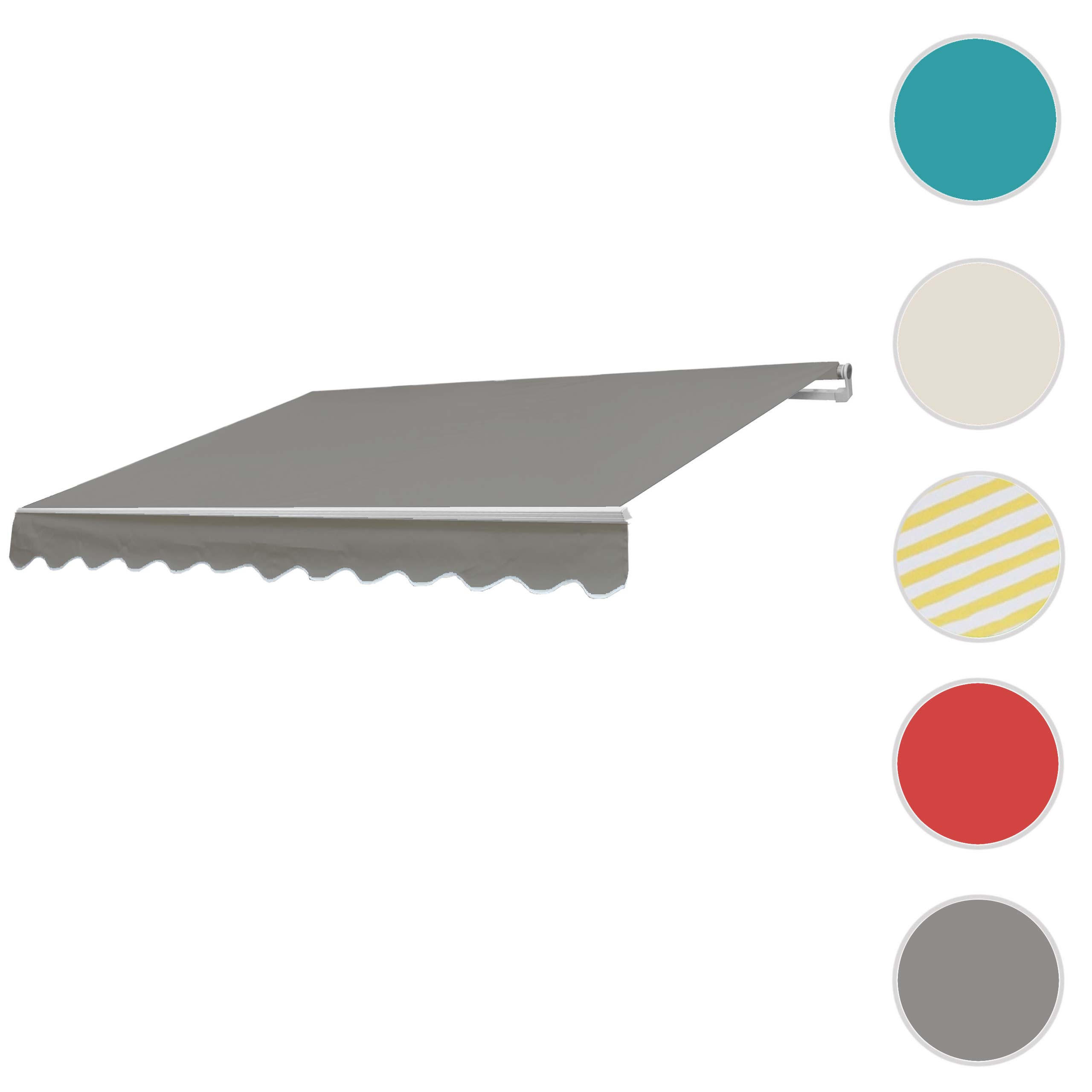 ALU-MARKISE Grau, Braun - Braun/Grau, Textil (450/18/300cm) - MCW