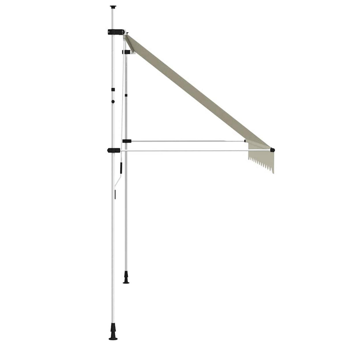 MARKISE Einziehbare Handbetrieben 300 Cm Cremeweiss - Creme, Textil (120/300cm) - vidaXL