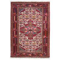 ORIENTTEPPICH handgeknüpft Assadabad Beige, Rot 116/80 cm Schurwolle - Beige/Rot, Textil (80/116cm) - Looma