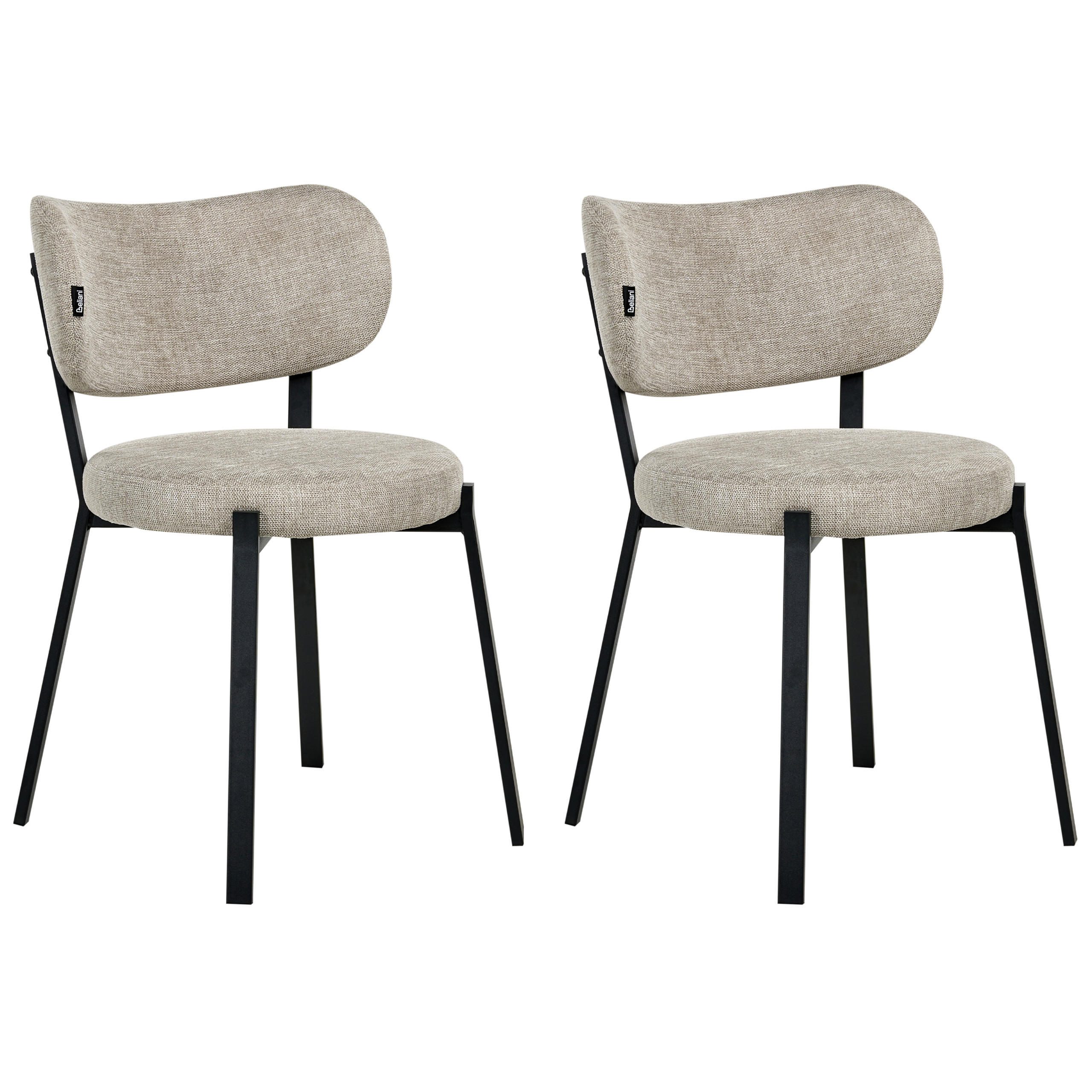 SCAUN DE BUCĂTĂRIE set de 2 textil bej Bronte