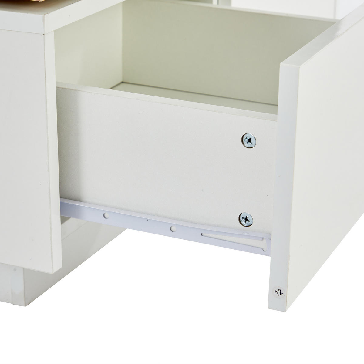 COUCHTISCH 75/75/33,5 cm weiß hochglänzend mit beweglichen Tischplatten - Weiß, Holzwerkstoff (75/75/33.5cm) - OKWISH