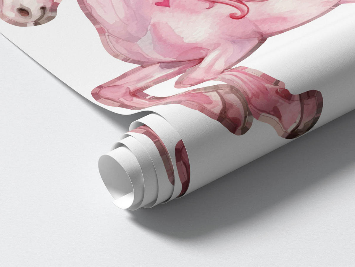 WANDAUFKLEBER 130x189cm - Einhornpferde - Multicolor, Kunststoff (130/189/0.1cm) - Wallfluent