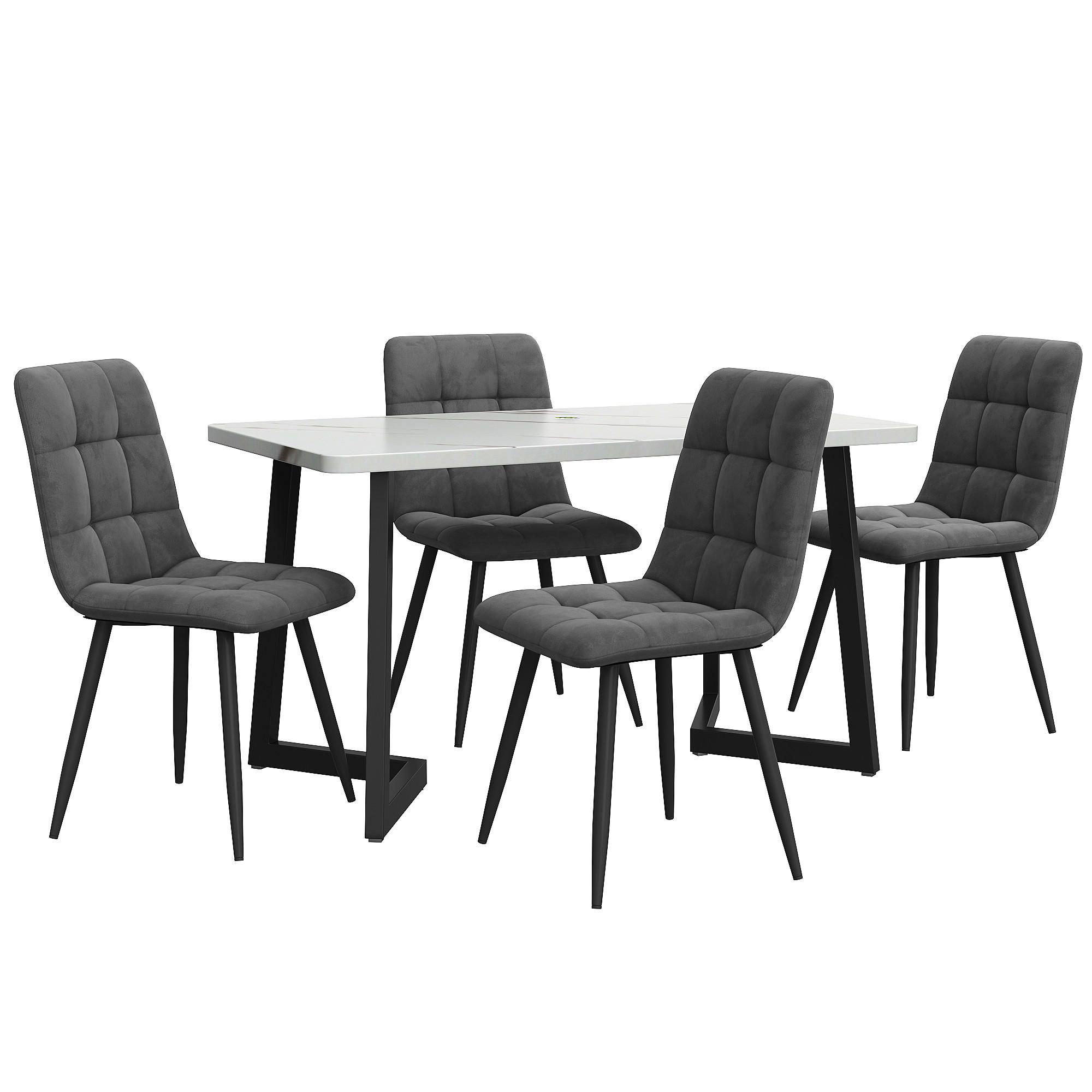 ComfortXL Essgruppe Grau 117x75x68 cm