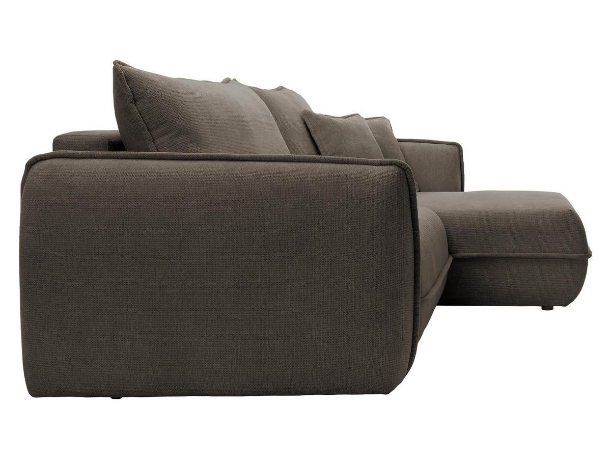 ECKSOFA Moho, Seite: Rechts - Schwarz/Braun, Holz/Kunststoff (254/162cm) - MIRJAN24