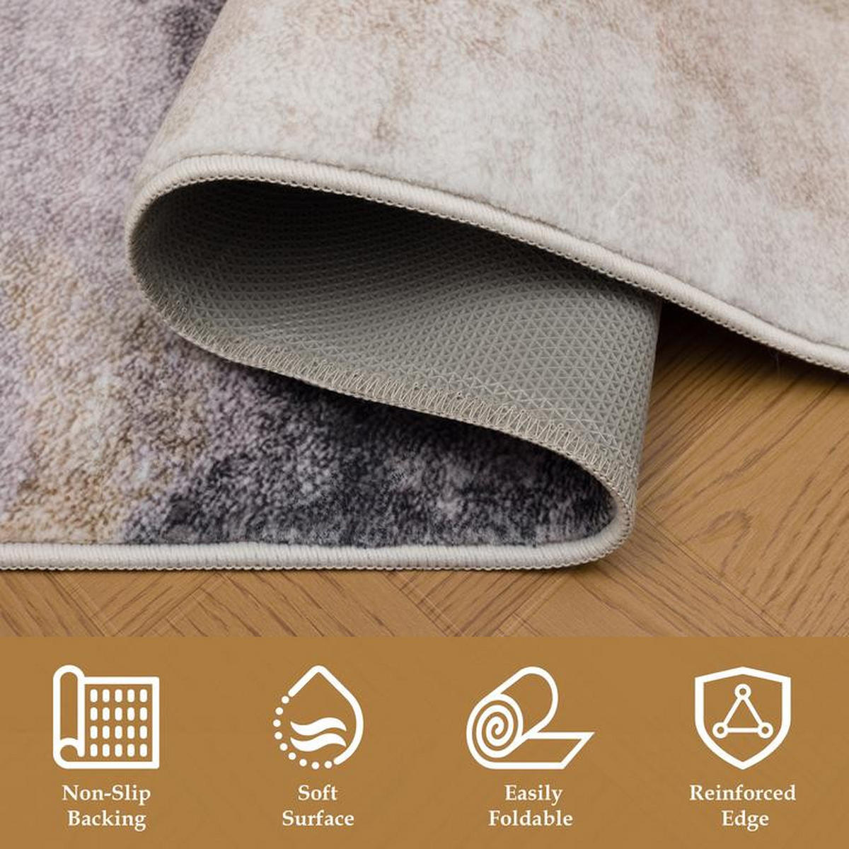 KURZFLOR-TEPPICH Cyrus Creme/Grau 200x290 cm - Multicolor, Textil (200/290cm) - Vercai Rugs