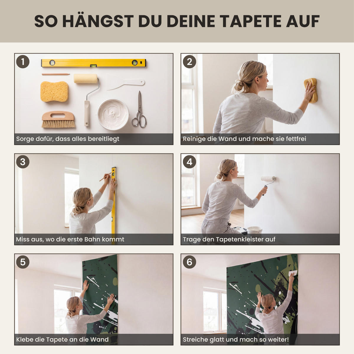 KINDERTAPETE - Fußball - Farbe - Spritzer - Grün - 450x240 cm - Dunkelgrün, Papier (450/240cm) - OnlyWow