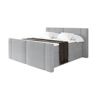 BOXSPRINGBETT mit Matratze H3/H4 - EVON KING Zanozek - 180x200 cm Grau - Graubraun, Holzwerkstoff (180/200cm) - ALTDECOR