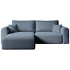 ECKSOFA Kornel mit Schlaffunktion Blau Boucle - Blau, Textil (248/165cm) - Bromarkt