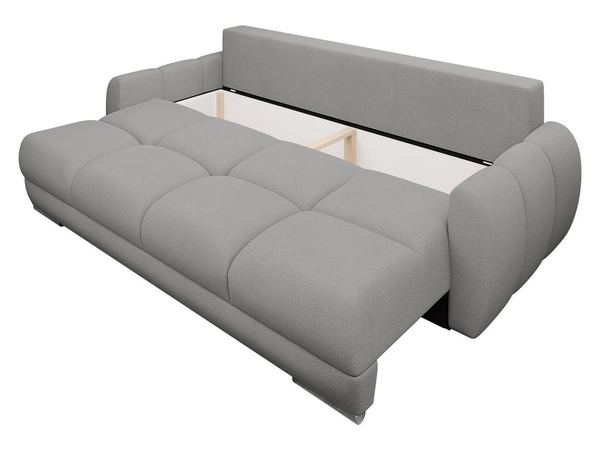 SCHLAFSOFA Logo 3 - Anthrazit/Silberfarben, Holz/Kunststoff (234/89/97cm) - MIRJAN24