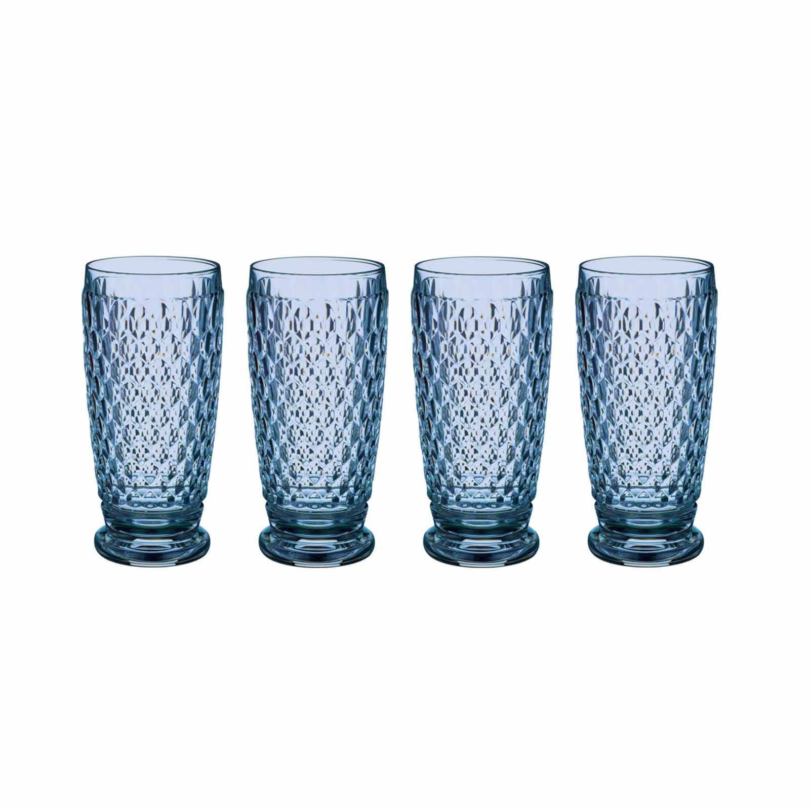 LONGDRINKGLÄSER Boston Coloured Blau 400 ml 4er Set - Blau, Glas (0.4L) - Villeroy & Boch