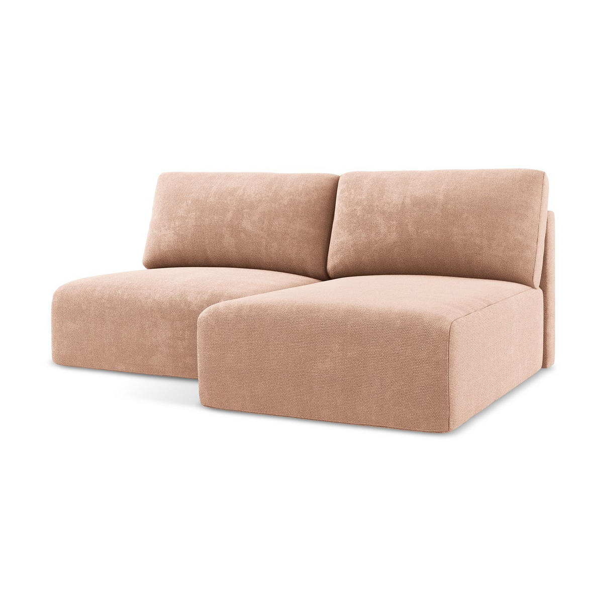 ECKSOFA mit Schlaffunktion rechts Chenille Stoff Pink - Pink/Koralle, Kunststoff/Textil (210/149cm) - LaMiaSofa