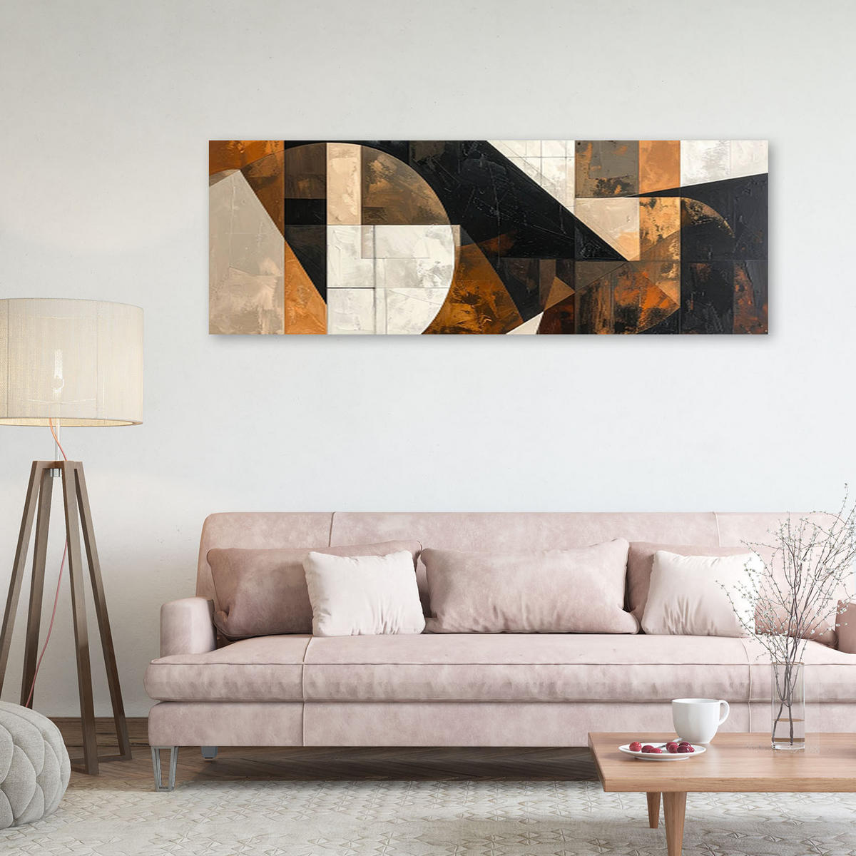 LEINWANDBILD 3D und geometrisch 150x50cm - Braun, Textil (150/50cm) - Feeby