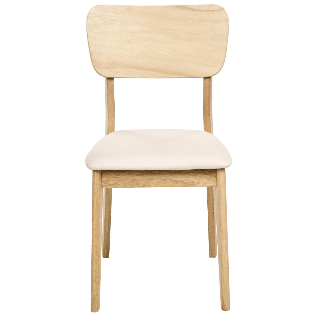 ESSZIMMERSTUHL 2er-Set Hellbraun Minier - Hellbraun/Beige, Holz (46/85/51cm) - Beliani