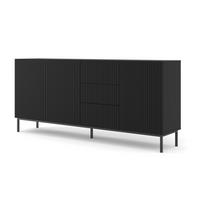 KOMMODE Schwarz, Schwarz, Schwarz 200/89/42 - Schwarz, Holzwerkstoff (200/89/42cm) - RAUMHIRSCH FURNITURE