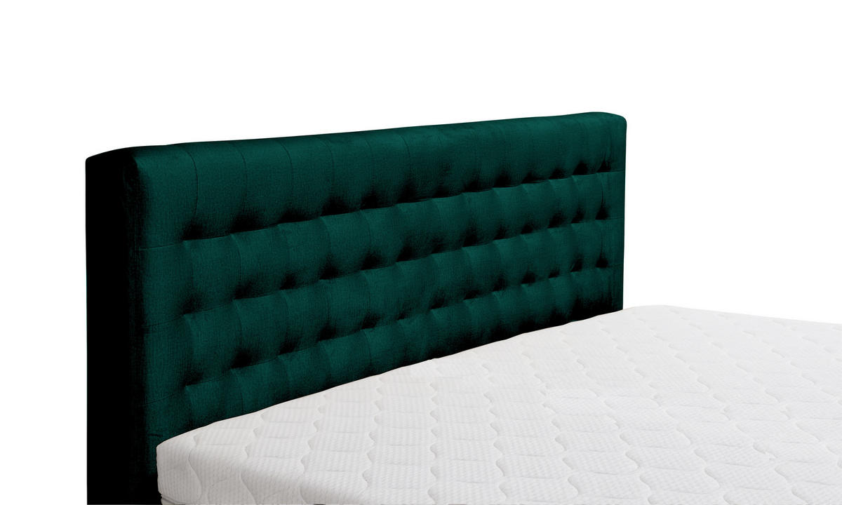 POLSTERBETT mit Bettkasten und Matratze FORTE, Grün, 160x200 cm - Grün, Textil (160/200cm) - KS Home Concept