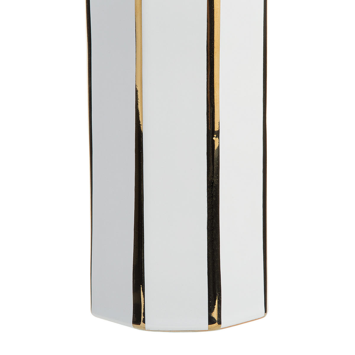 BLUMENVASE Keramik weiß Estella - Weiß, Keramik (40cm) - Beliani