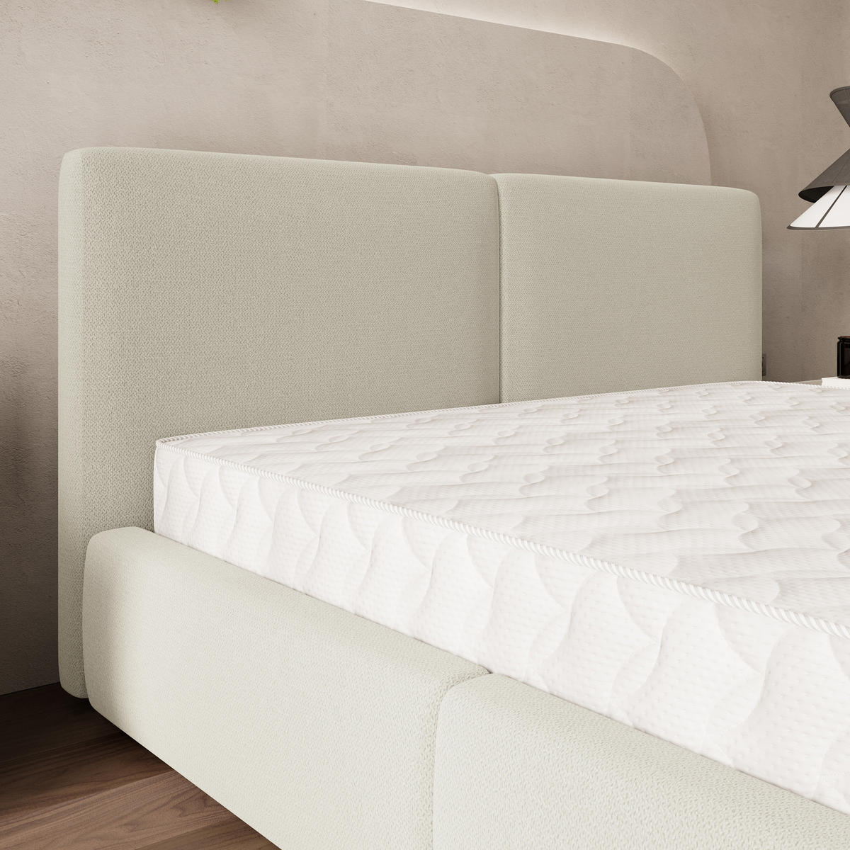 POLSTERBETT FELURO 160x200 cm mit Bettkästen - Creme - Creme, Holz (160/200cm) - MASSENO