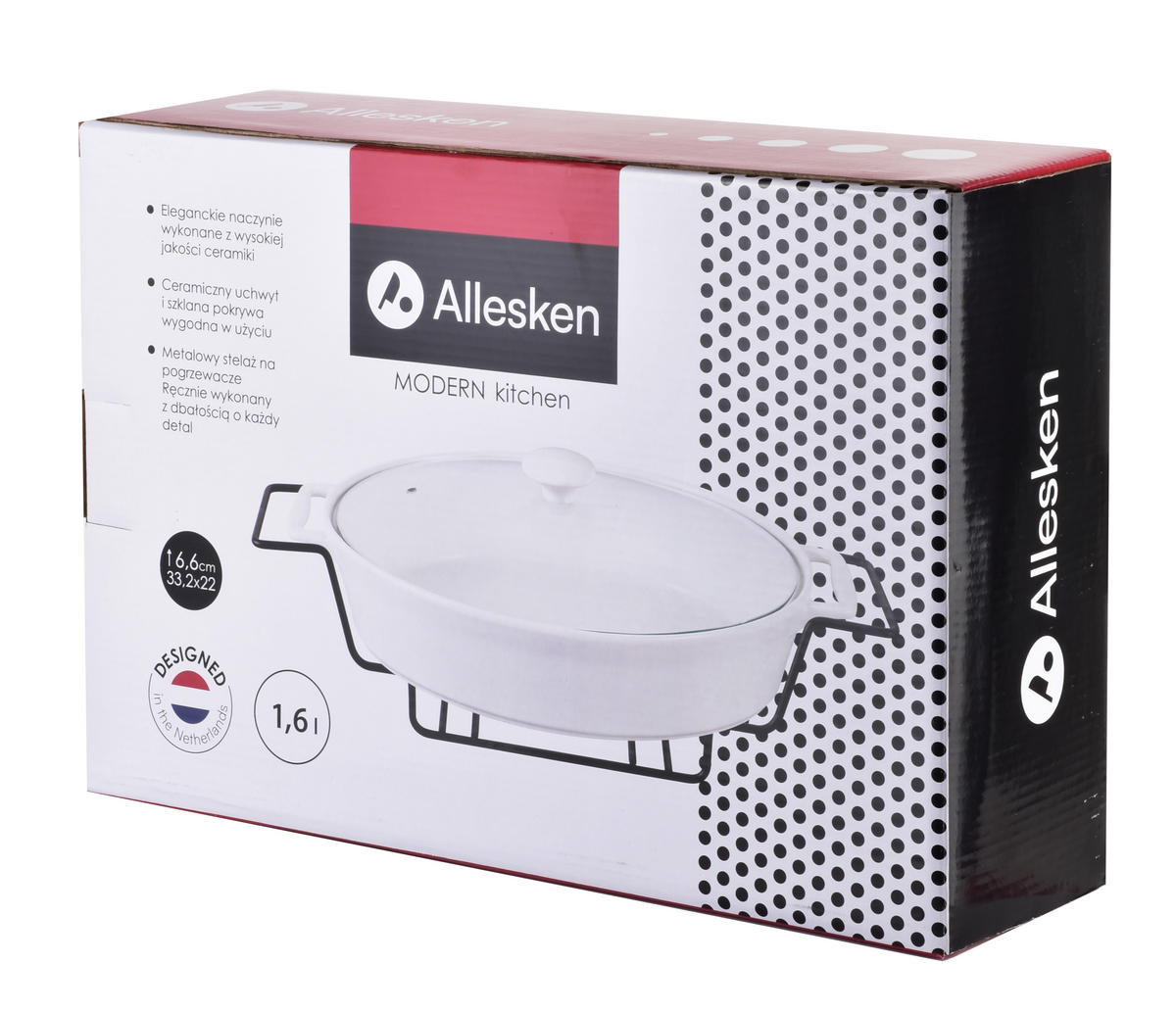 AUFLAUFFORM Modern Kitchen Weiß 38/26/6.5 cm Keramik - Weiß, Keramik (26/6.5/38cm) - Mondex