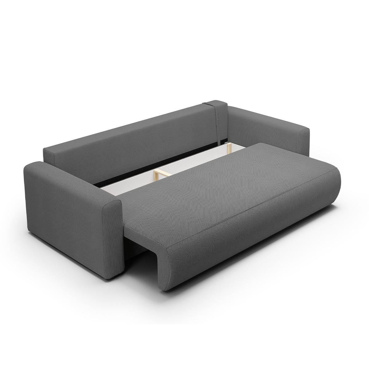SOFA Evy 3 Sitzplätze Grau - Grau, Holz (238/82/105cm) - Petits-meubles