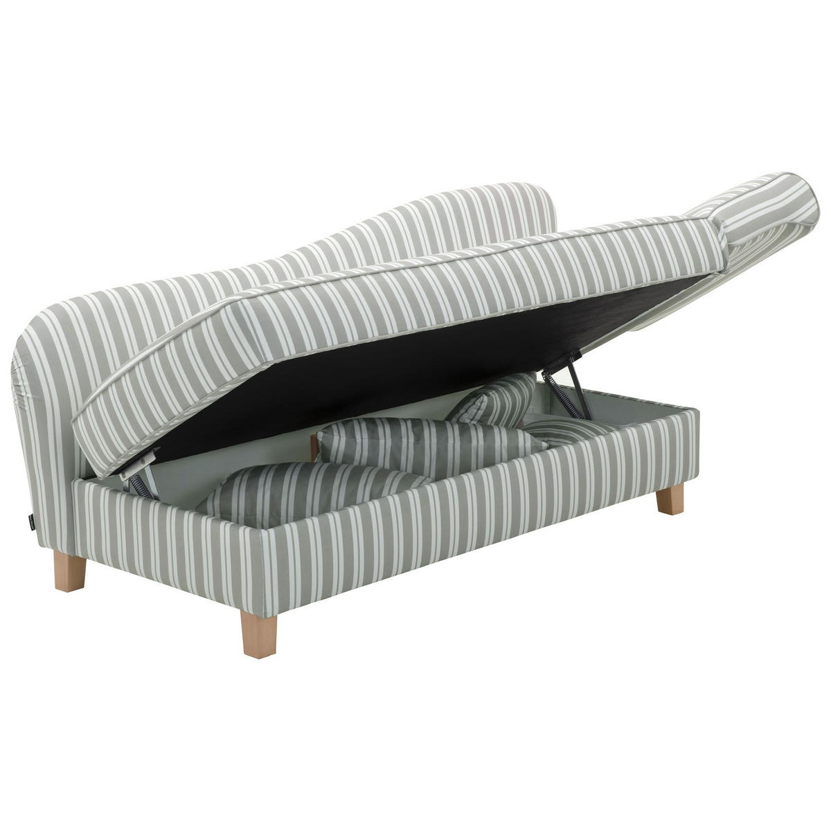 RECAMIERE Armlehne rechts Katia Flachgewebe hellgrau - Hellgrau, Kunststoff (190/88/82cm) - 58aufmkessel