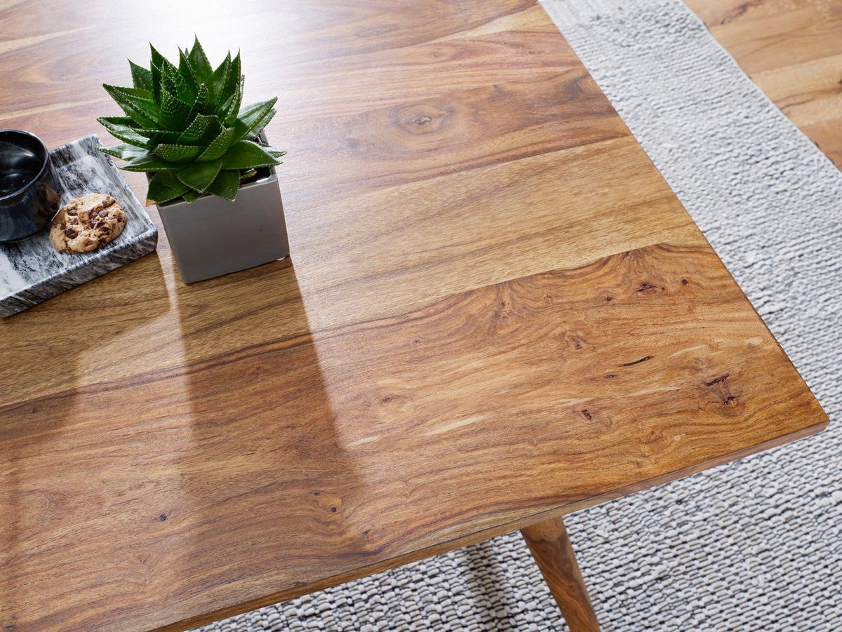 ESSZIMMERTISCH – Massivholz Braun 80x80x76 cm Retro Landhausstil - Braun, Holz (80/80/76cm) - KADIMA DESIGN