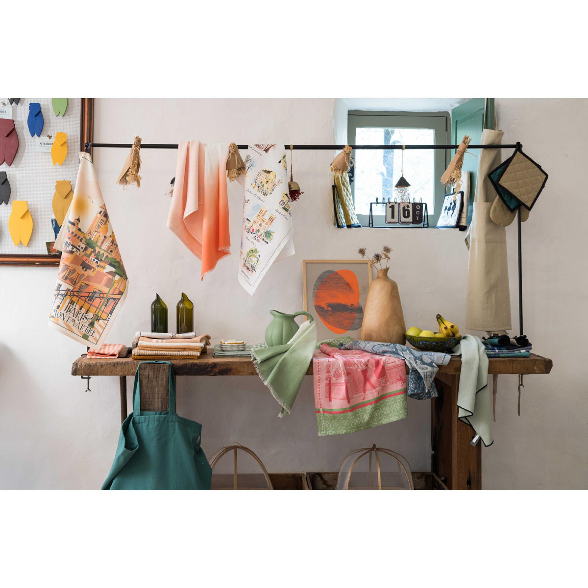 GESCHIRRTUCH Village Montmartre ekrü 48 x 72 cm - Weiß, Textil (48/72cm) - Winkler