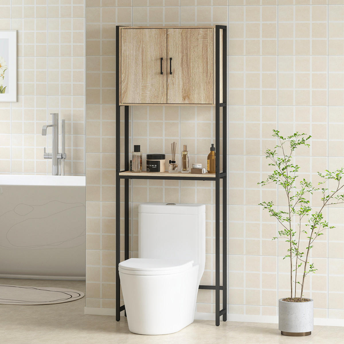 HÄNGESCHRANK Naturholz 1 Stück - Beige, Naturmaterialien (64/178/19cm) - GiPP