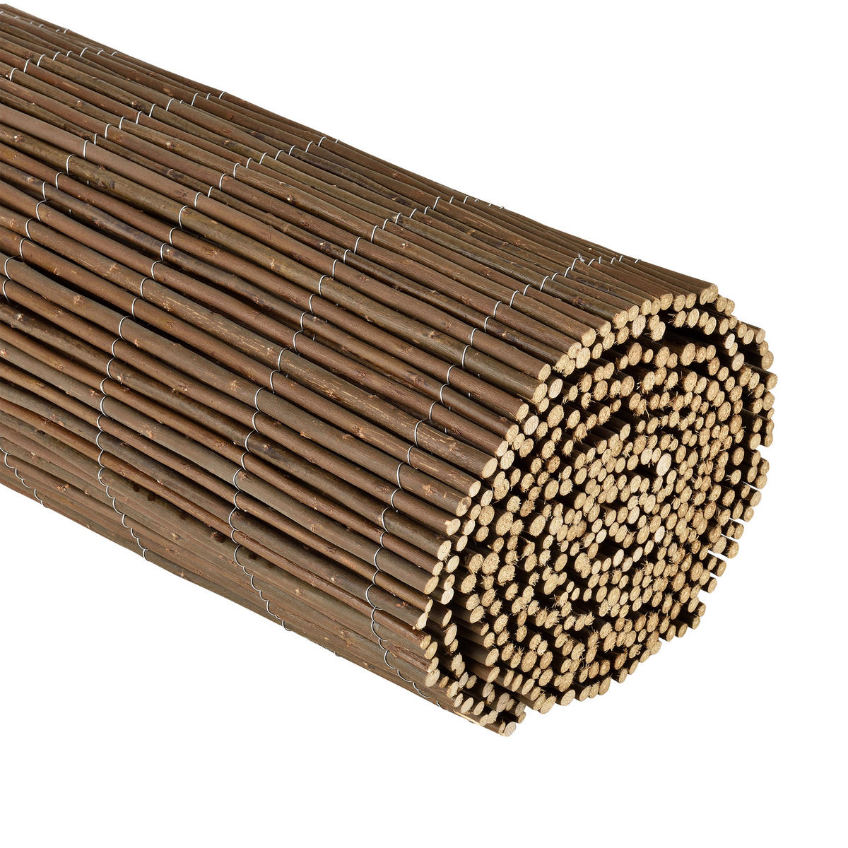 WEIDENZAUN Hyssna - Dunkelbraun, Naturmaterialien (500/150cm) - casa.pro