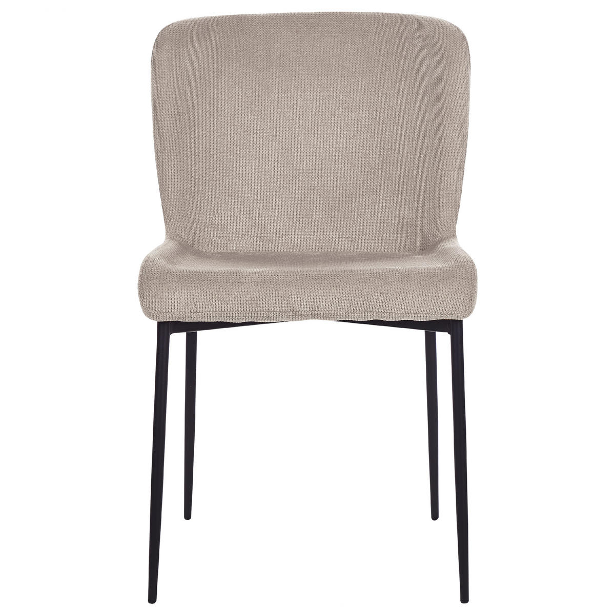ESSZIMMERSTUHL 2er-Set Polsterbezug Beige Ada - Beige, Textil/Metall (49/82/48cm) - Beliani