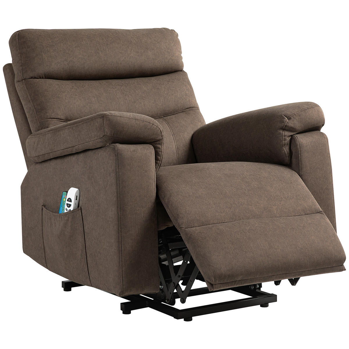 AUFSTEH-MASSAGESESSEL,HEIZUNG zwei Motoren,dunkelbraun - Braun, Textil (93/102/101cm) - Vallsero